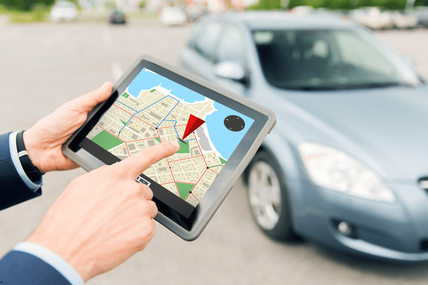 Protección de coche con localizador GPS